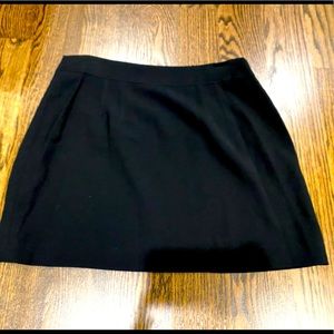 Parallel Black Mini Skirt with Back Detailing